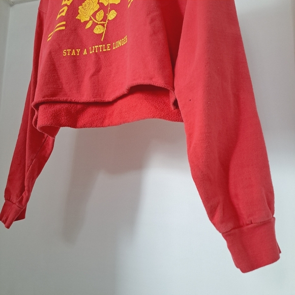 Freeze | Red & yellow preppy cropped womens sweater "dear Sunday" - Picture 5 of 9